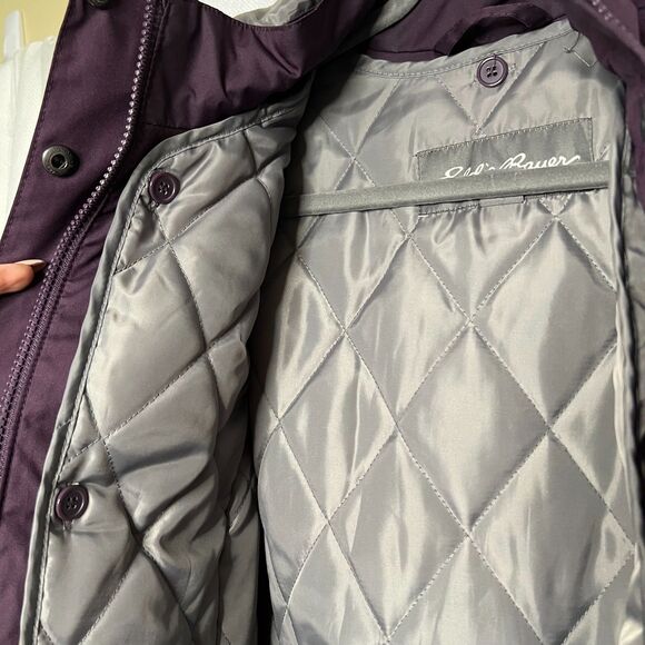 Eddie Bauer WeatherEdge Waterproof Quilt-Lined Interior Women's Size PM Purple - Picture 4 of 16